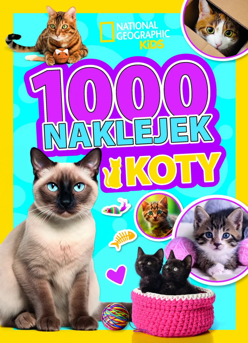 Książka - 1000 naklejek. Koty. National Geographic Kids
