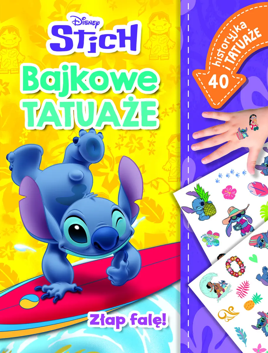 Książka - Stich na fali. Bajkowe tatuaże