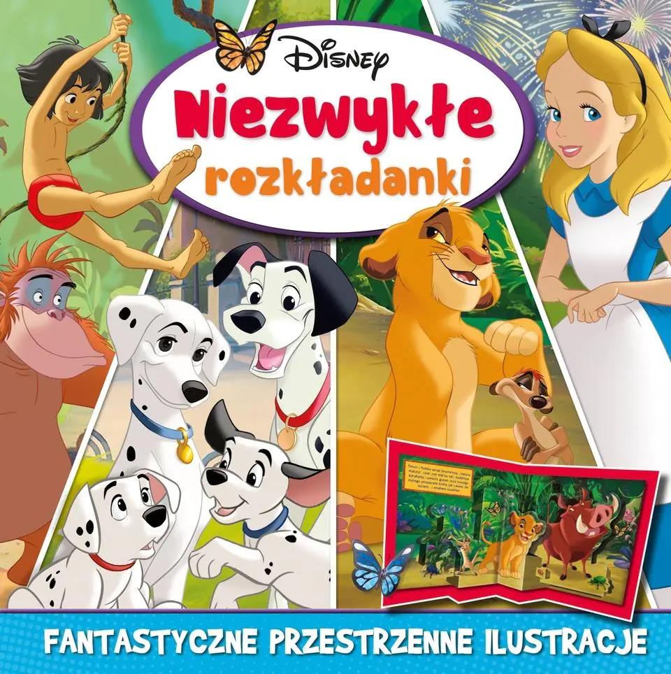 Książka - Niezwykłe rozkładanki. Disney