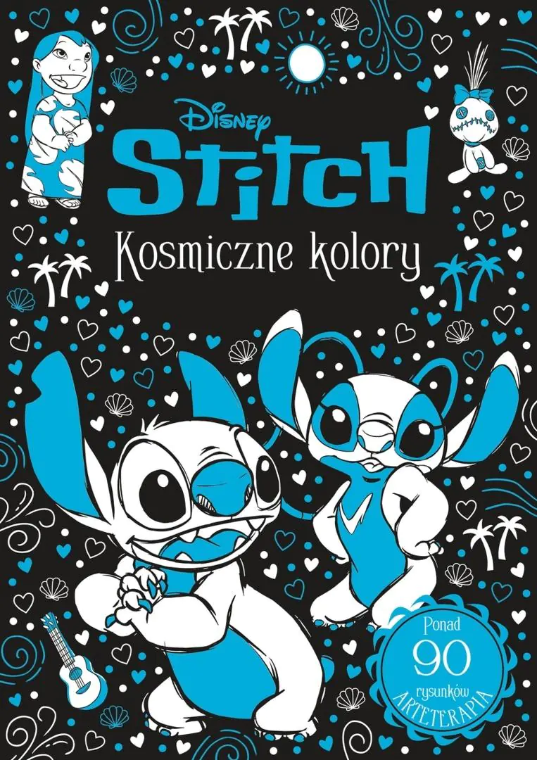 Książka - Arteterapia. Kosmiczne kolory. Disney Stitch