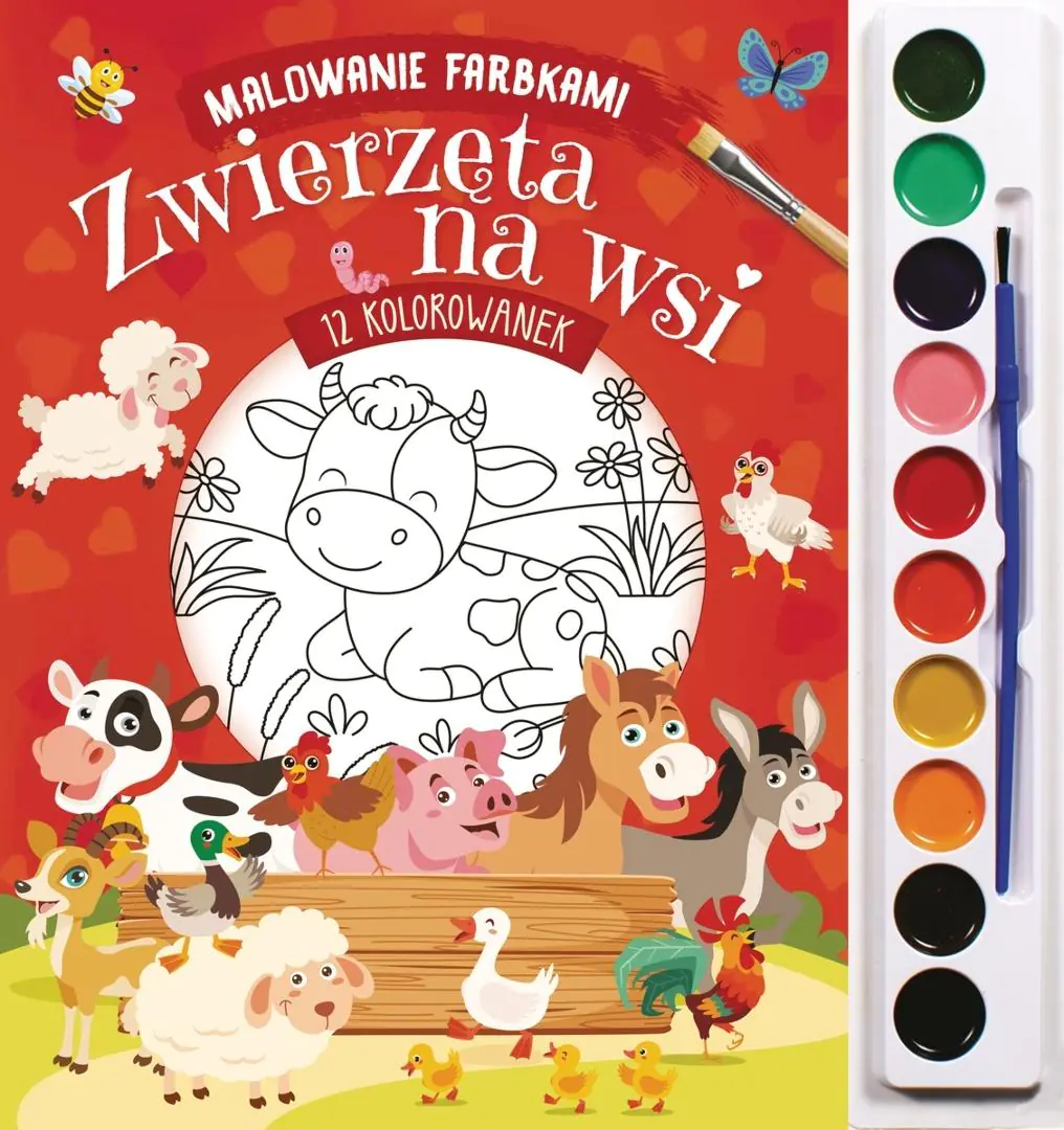 Książka - Malowanie farbkami. Zwierzęta na wsi