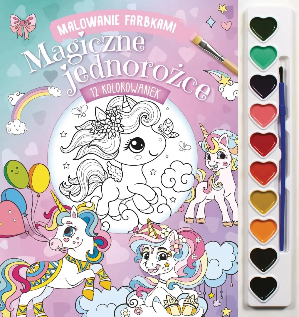 Książka - Malowanie farbkami. Magiczne jednorożce