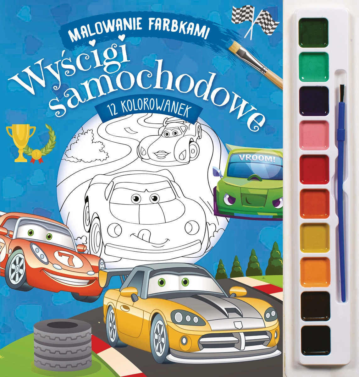 Książka - Malowanie farbkami. Wyścigi samochodowe