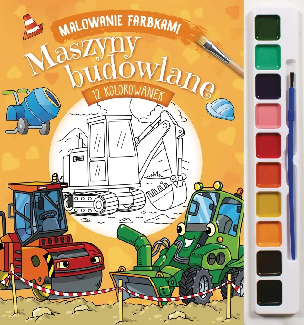 Książka - Malowanie farbkami. Maszyny budowlane