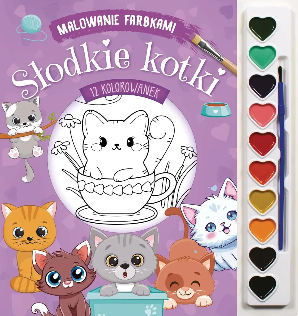 Książka - Malowanie farbkami. Słodkie kotki