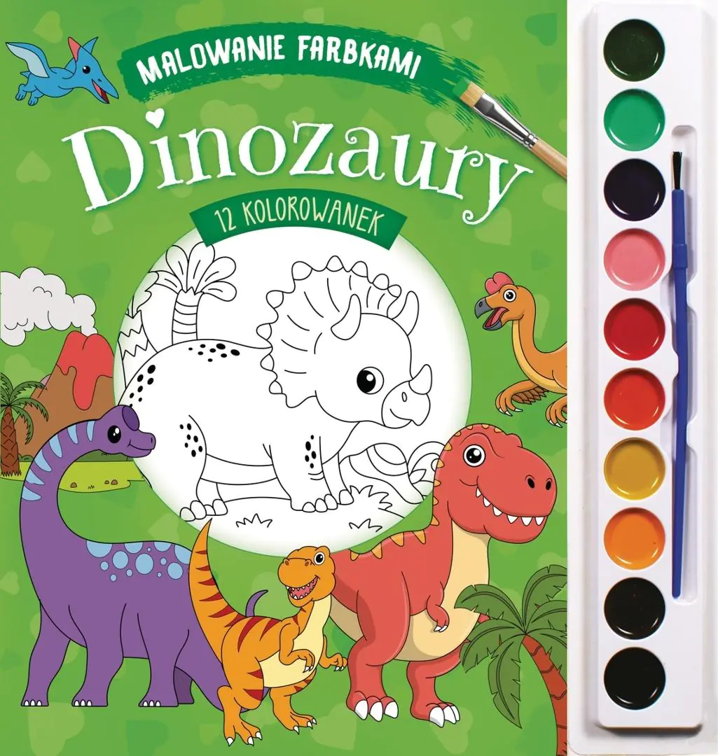 Książka - Malowanie farbkami. Dinozaury