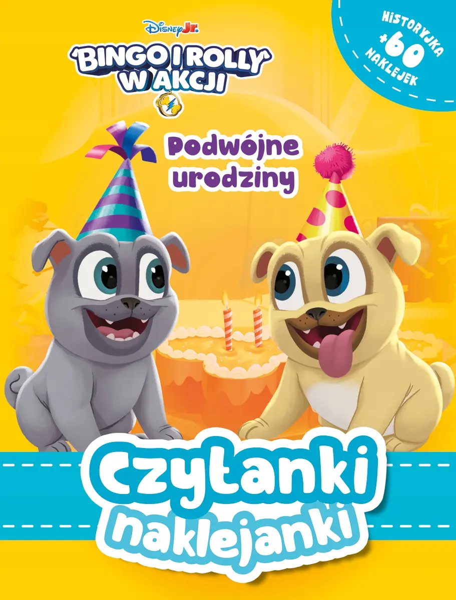 Książka - Czytanki naklejanki. Podwójne urodziny. Disney Bingo i Rolly w akcji