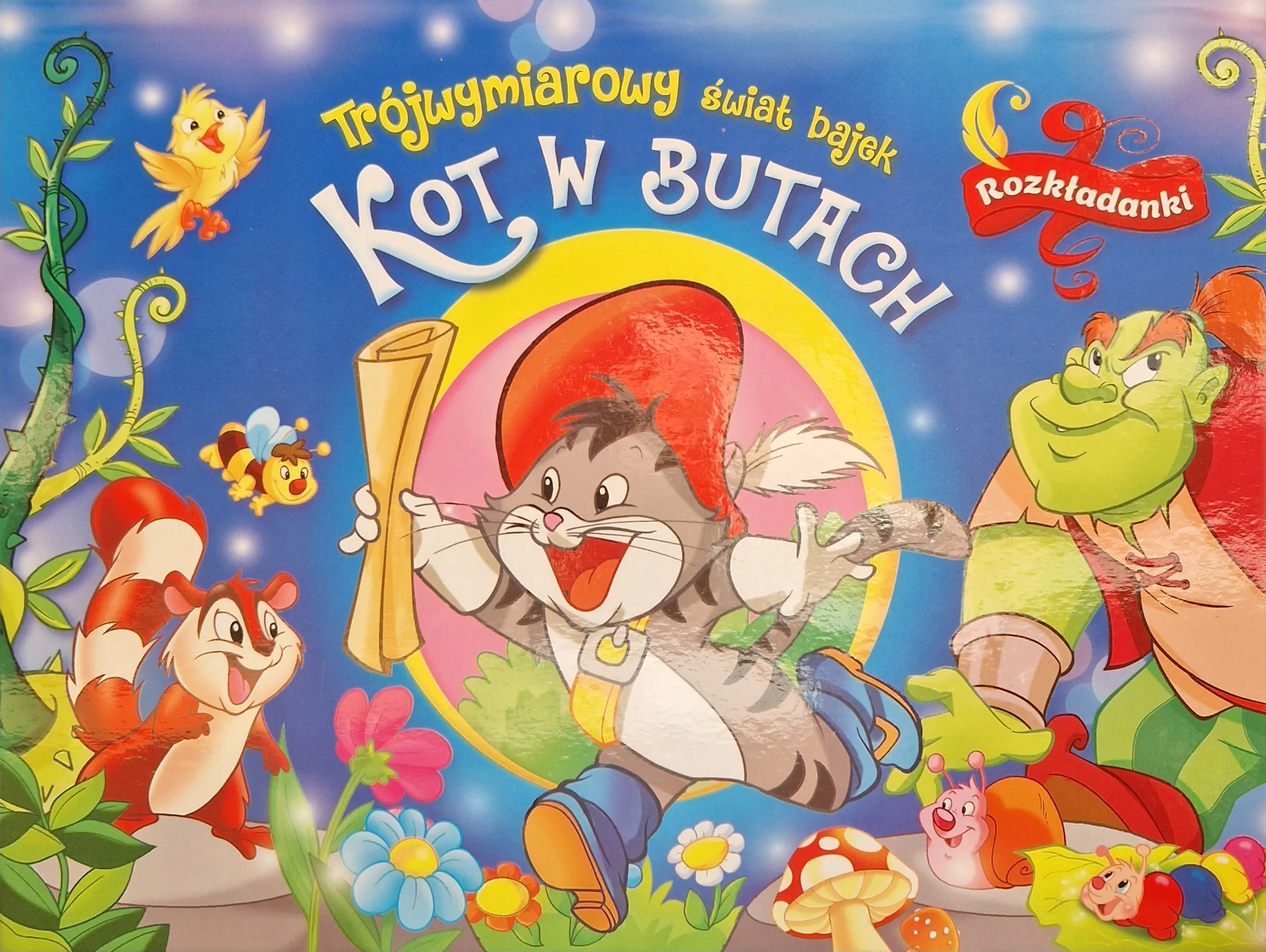 Książka - Trójwymiarowy świat bajek. Kot w butach. Rozkładanki