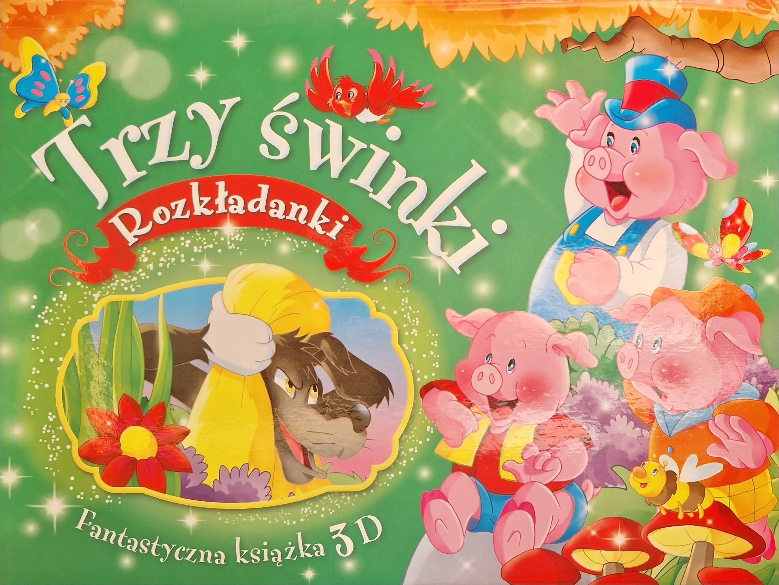 Książka - Fantastyczna książka 3D. Trzy świnki. Rozkładanki