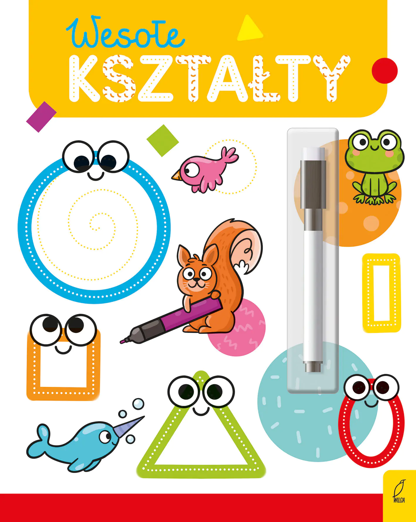 Książka - Wesołe kształty. Pisz i ścieraj!