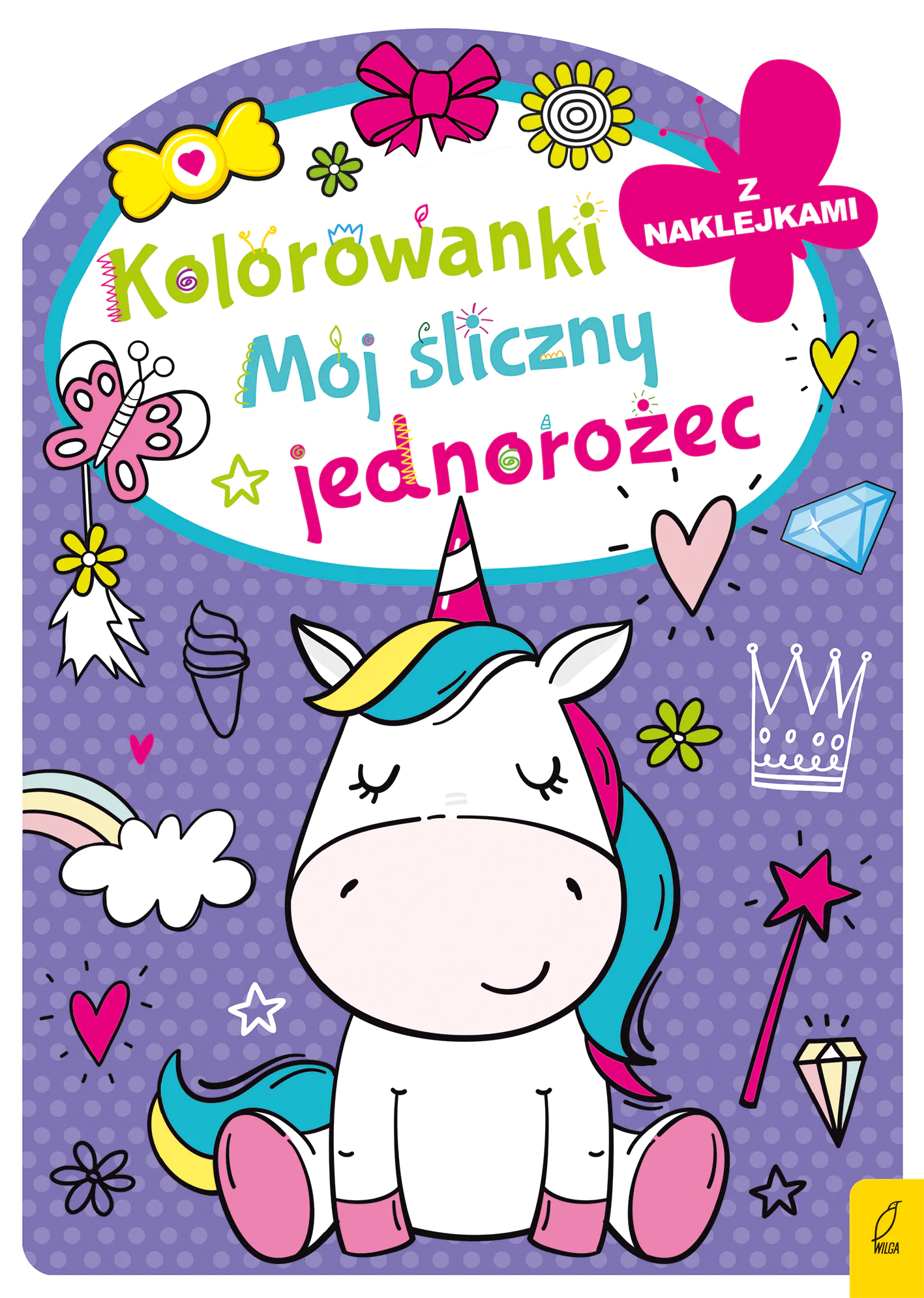 Książka - Mój śliczny jednorożec. Kolorowanka z wykrojnikiem