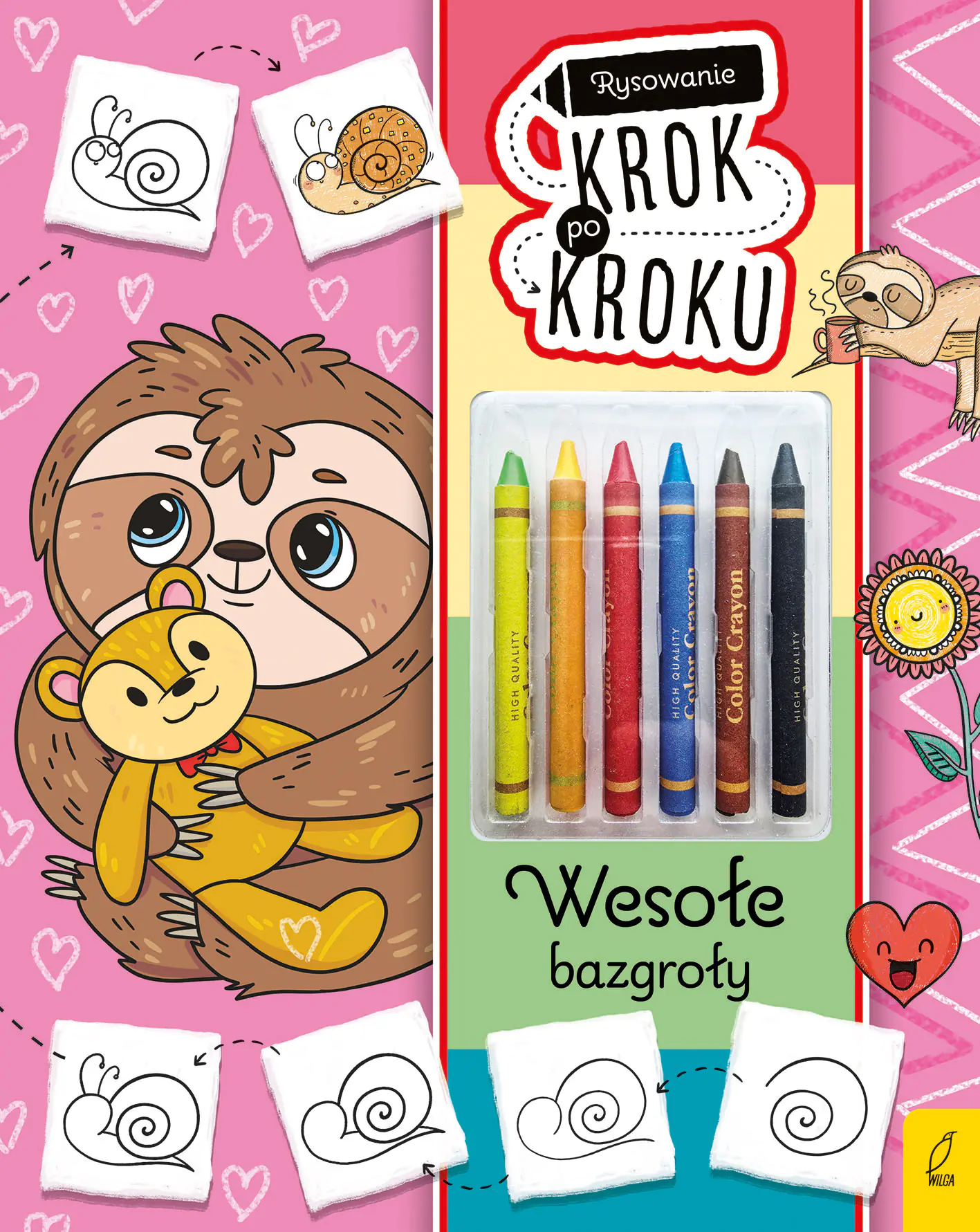 Książka - Rysowanie krok po kroku z kredkami. Wesołe bazgroły