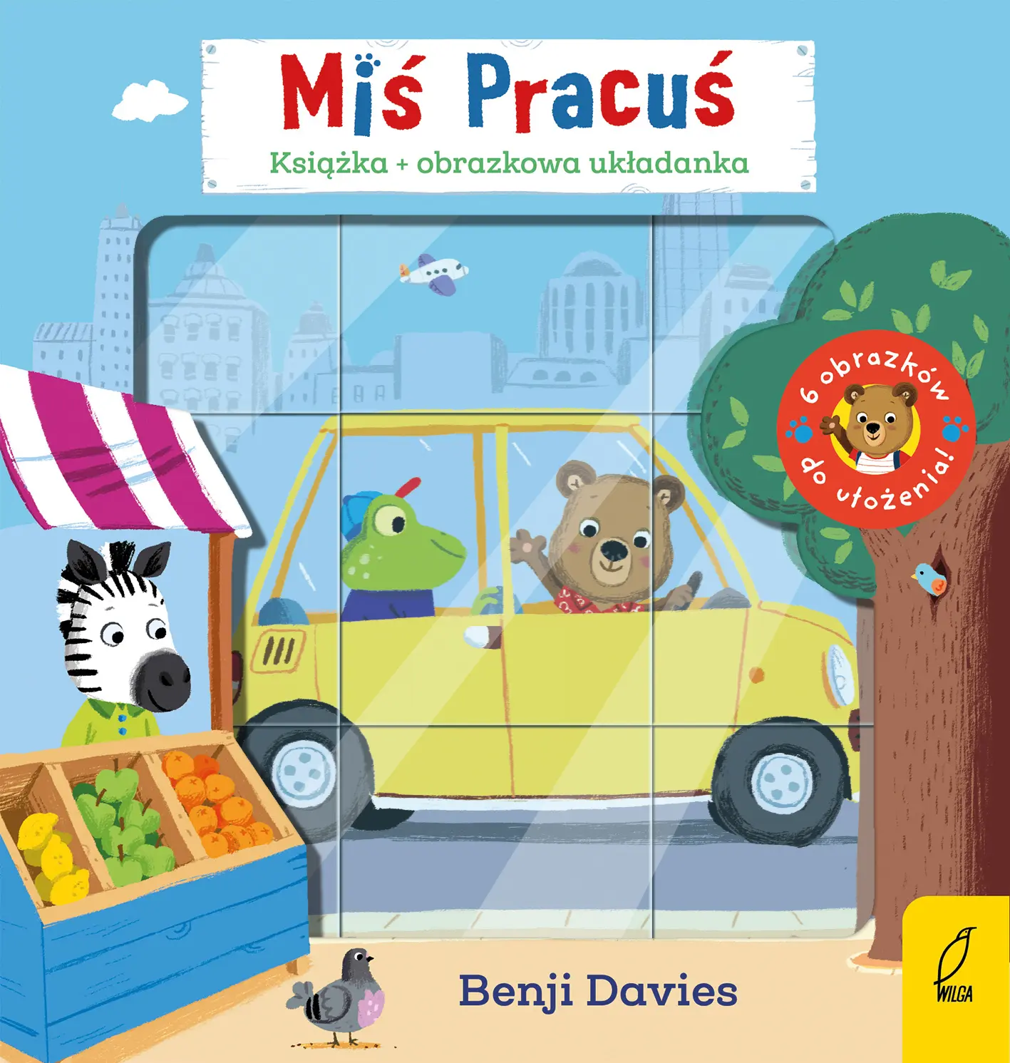 Książka - Miś Pracuś. W drogę! + obrazkowa układanka