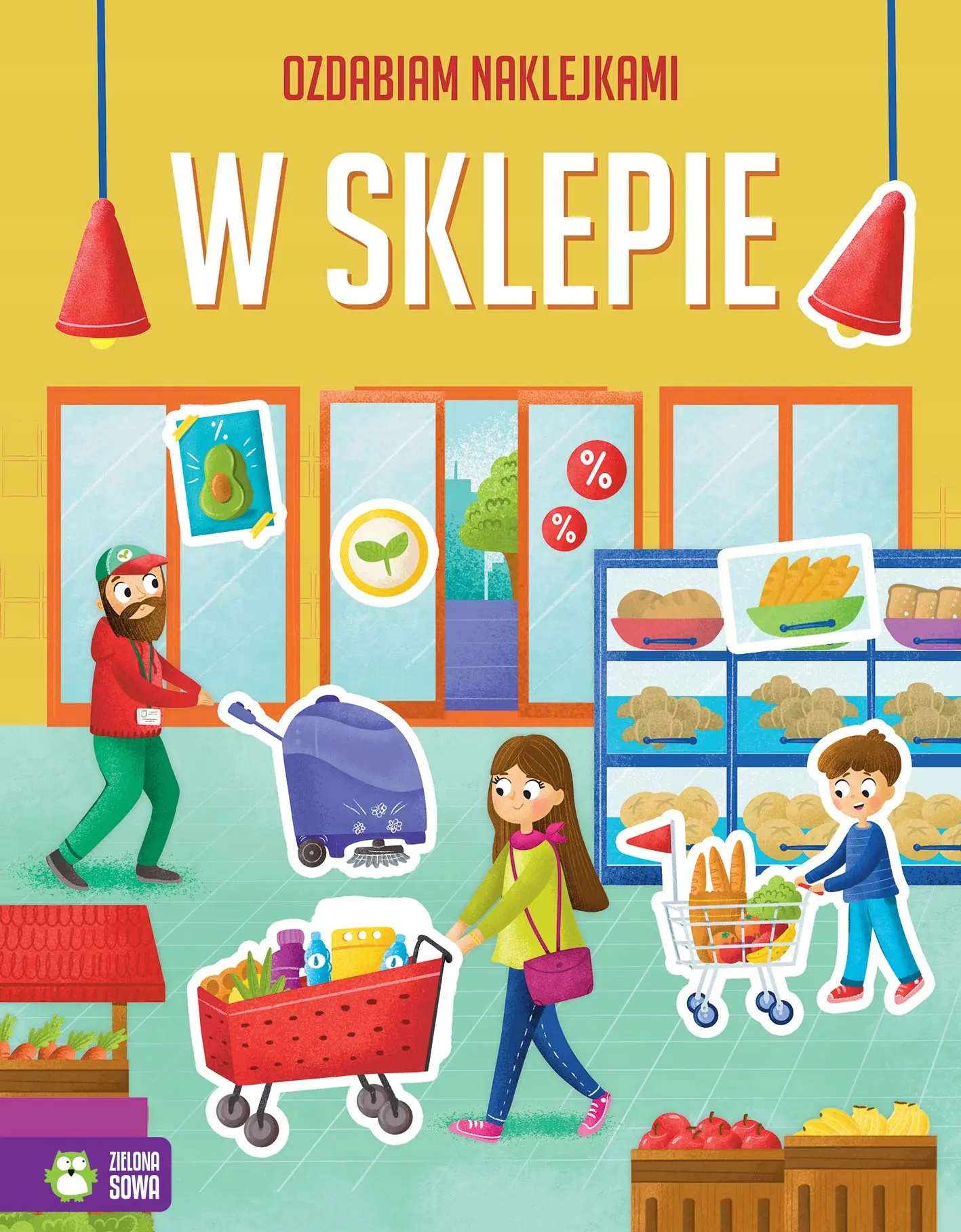Książka - W sklepie. Ozdabiam naklejkami