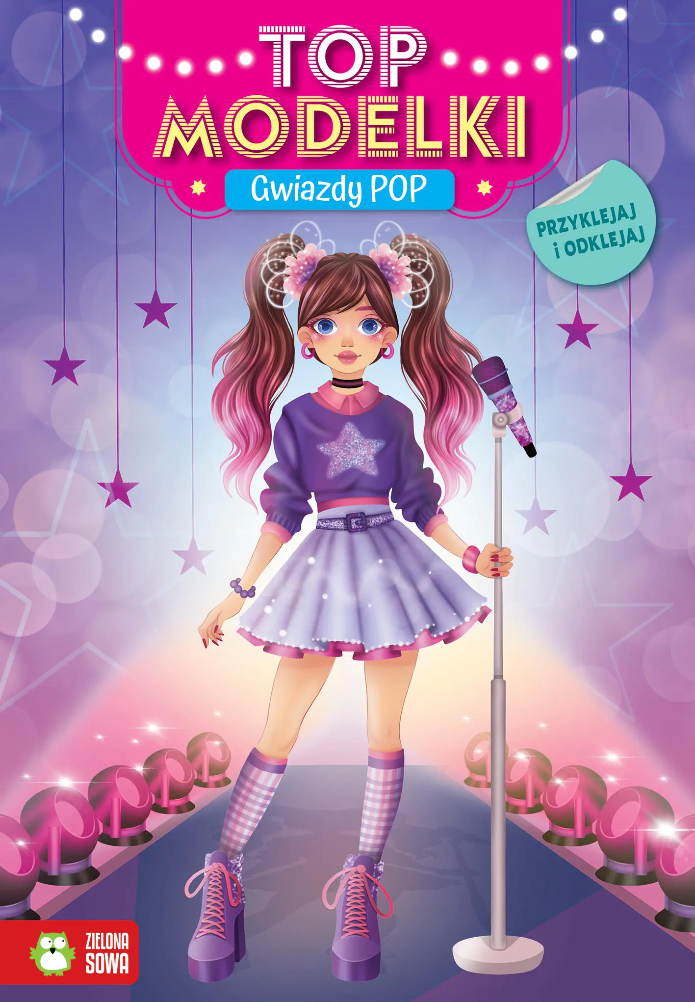 Książka - KSIAZECZKA EDUK 200X288 GWIAZDY POP NAKLEJ ZS