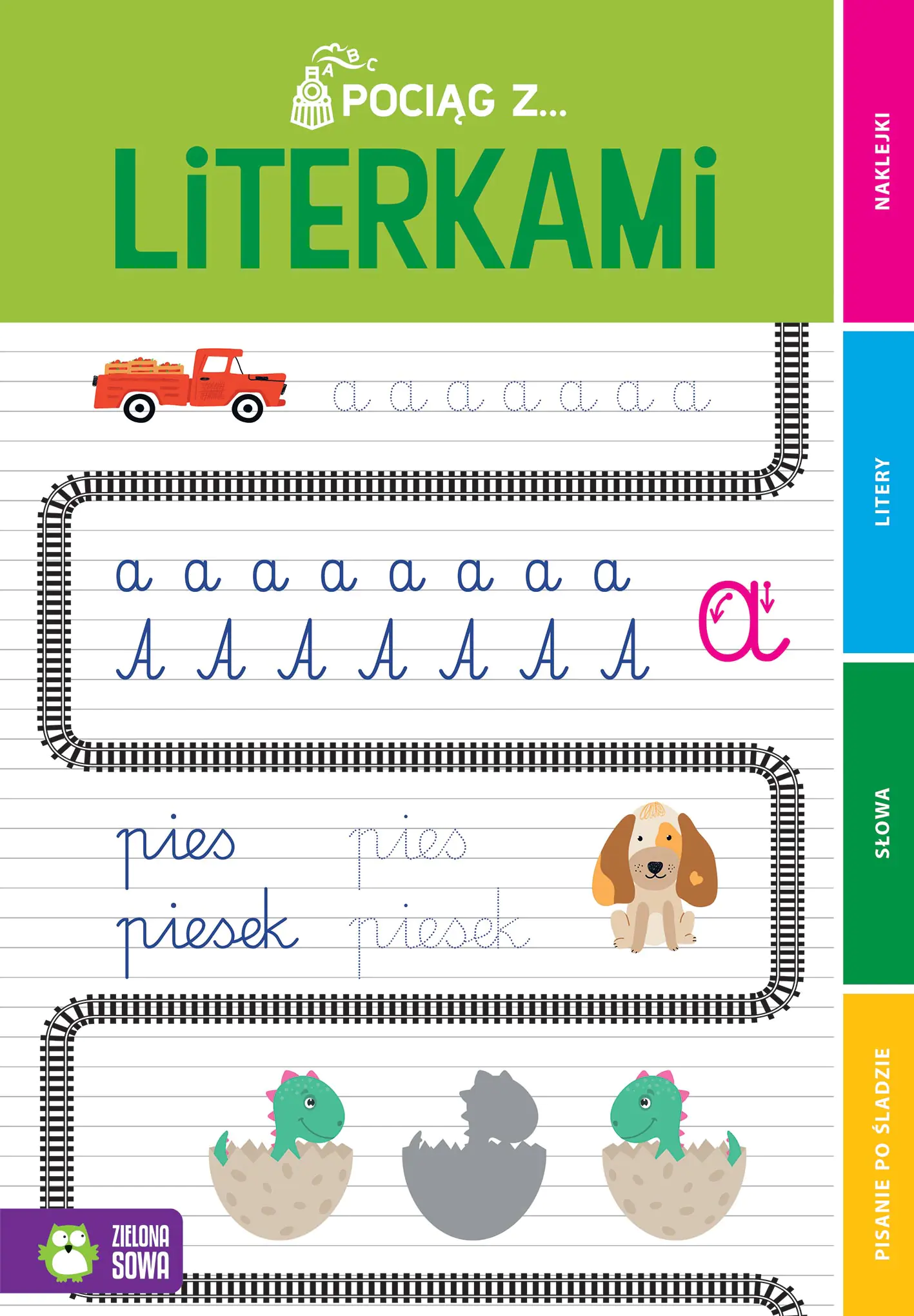 Książka - KSIAZECZKA EDUK 200X288 POCIAG Z LITER NAKLEJ ZS