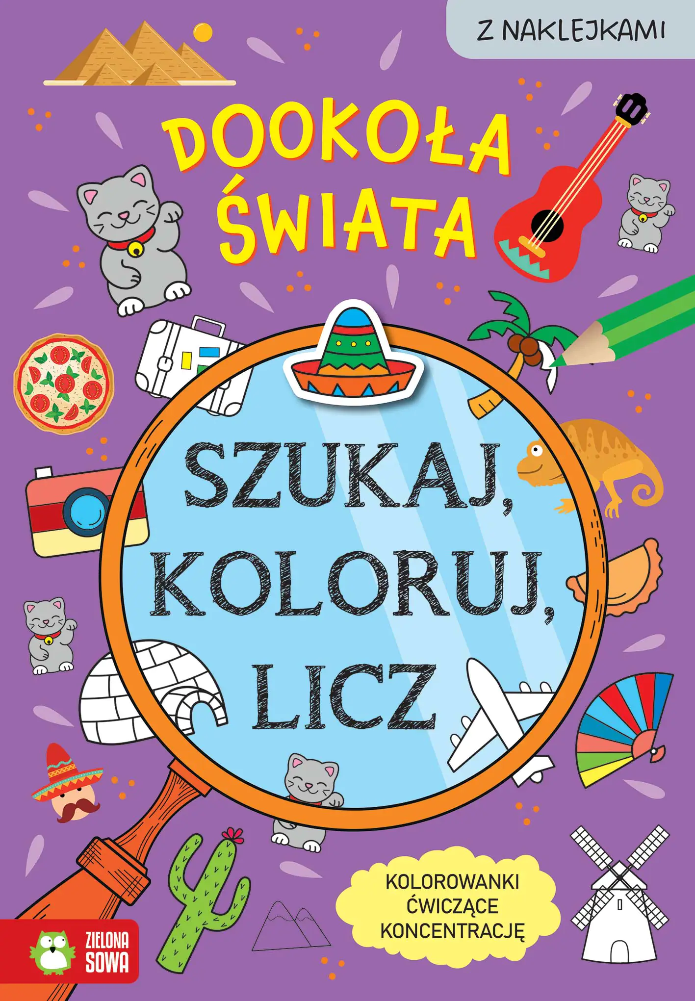 Książka - Szukaj, koloruj i licz. Dookoła świata