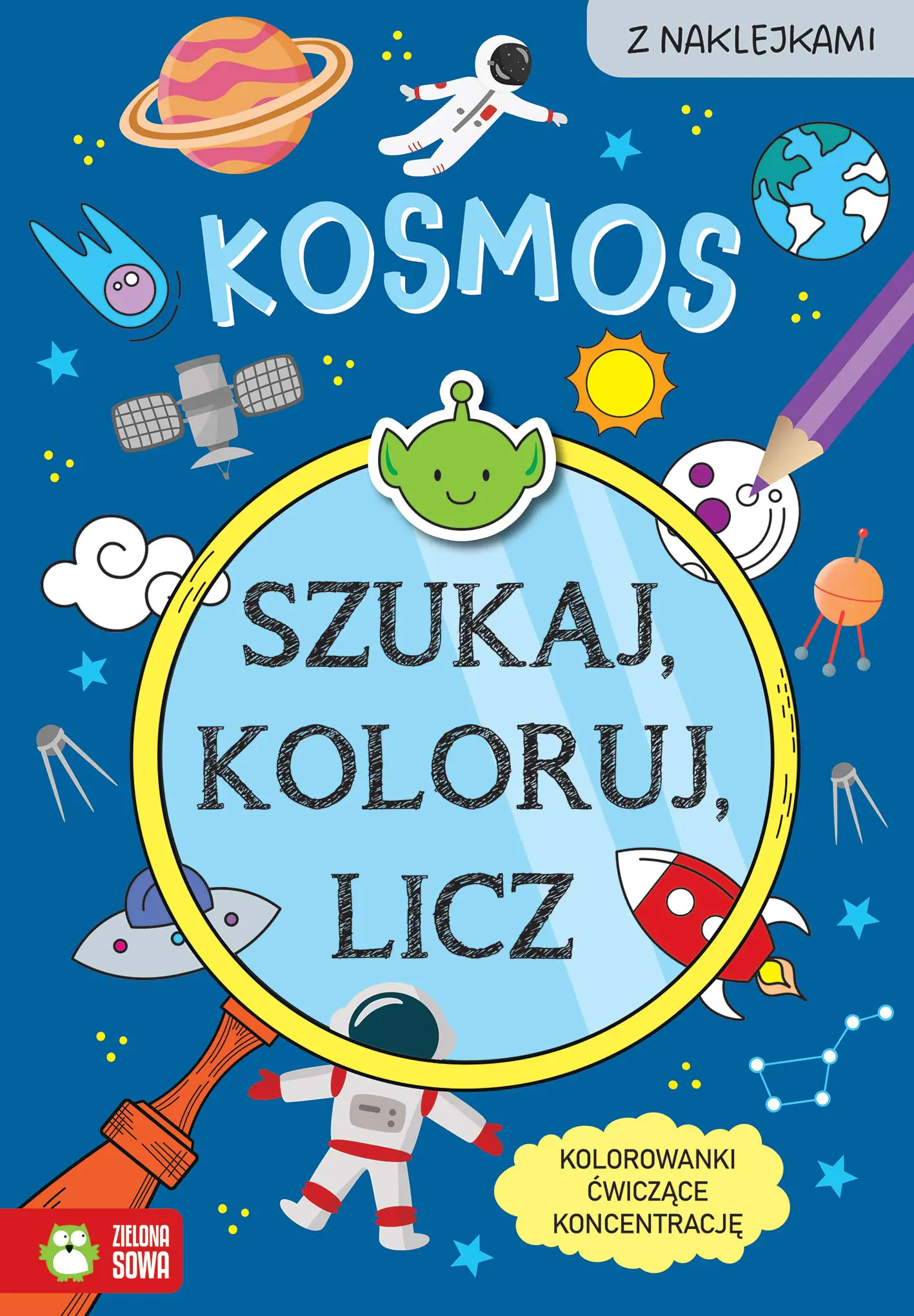 Książka - Szukaj, koloruj i licz. Kosmos