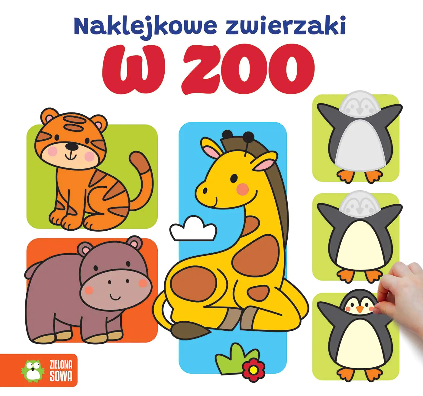 Książka - Naklejkowe zwierzaki. W zoo