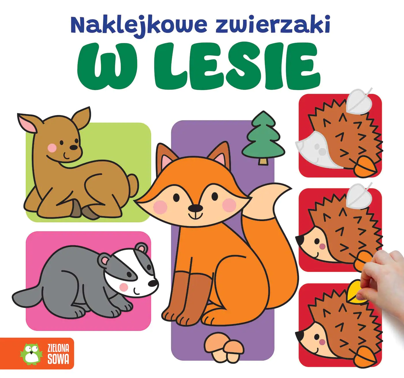 Książka - Naklejkowe zwierzaki. W lesie