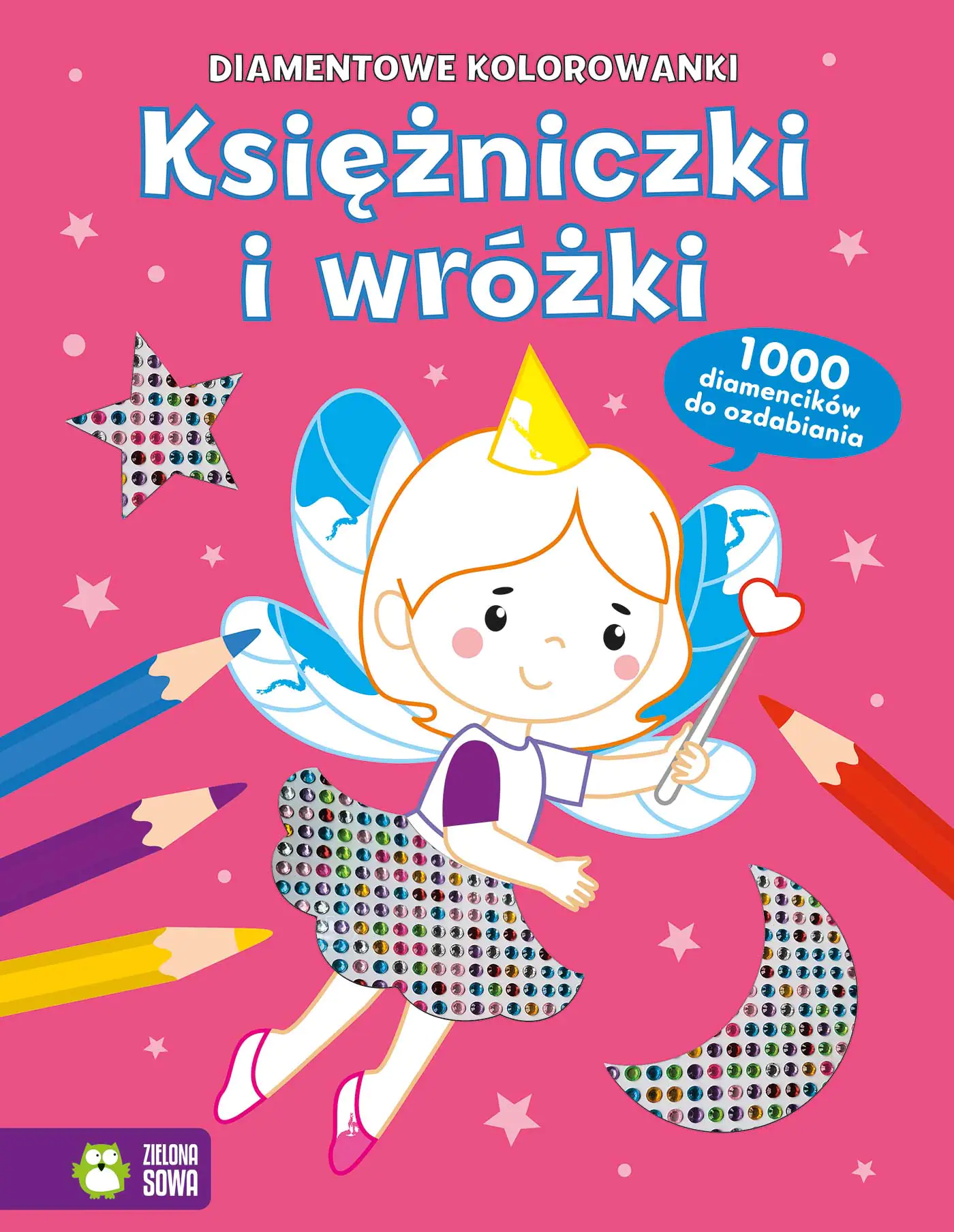 Książka - Diamentowe kolorowanki. Księżniczki i wróżki