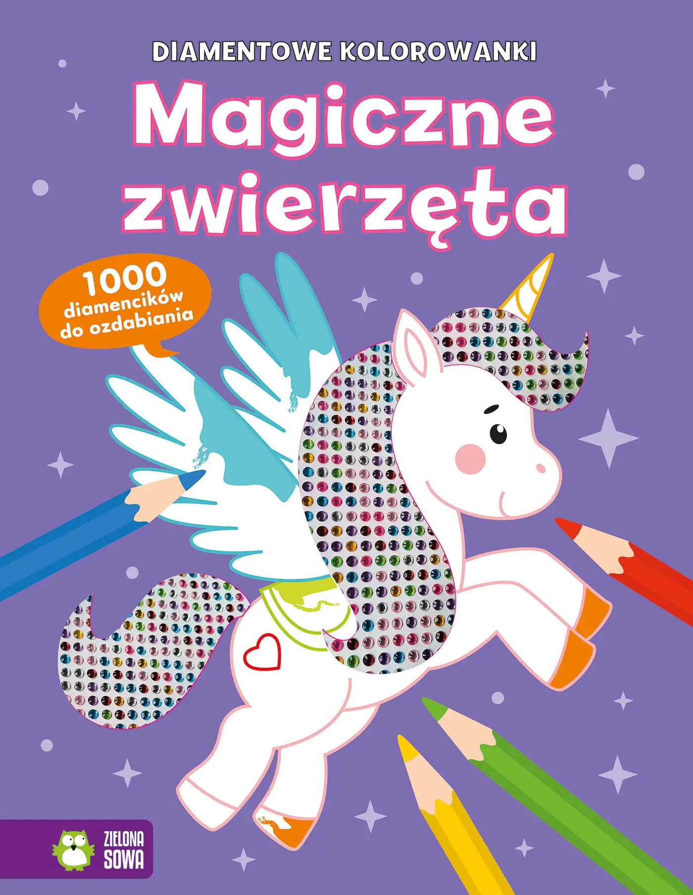 Książka - Diamentowe kolorowanki. Magiczne zwierzęta