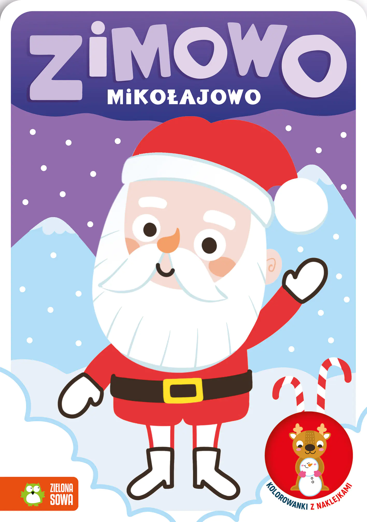 Książka - Zimowo mikołajowo. Kolorowanki z naklejkami