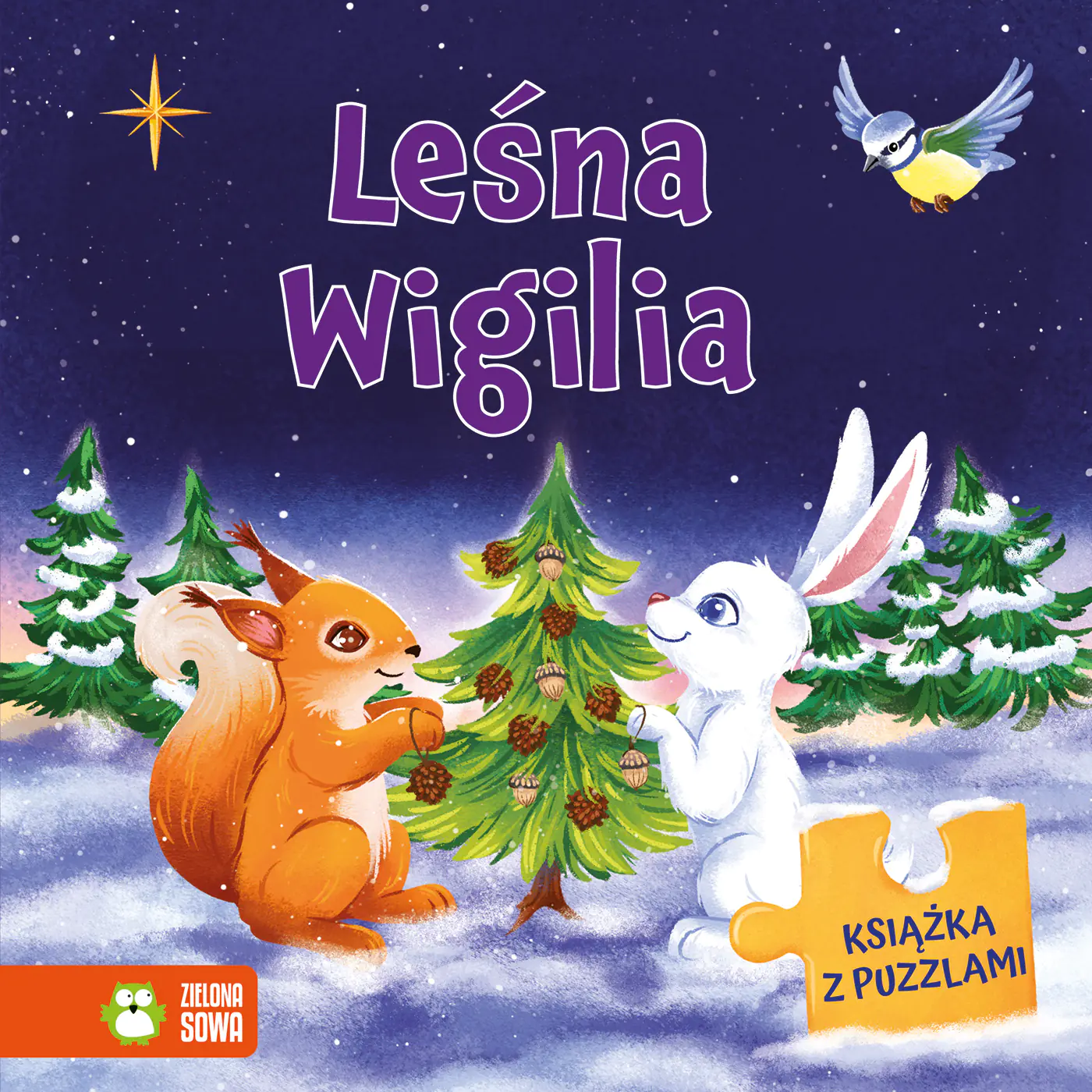 Książka - Leśna Wigilia. Książka z puzzlami