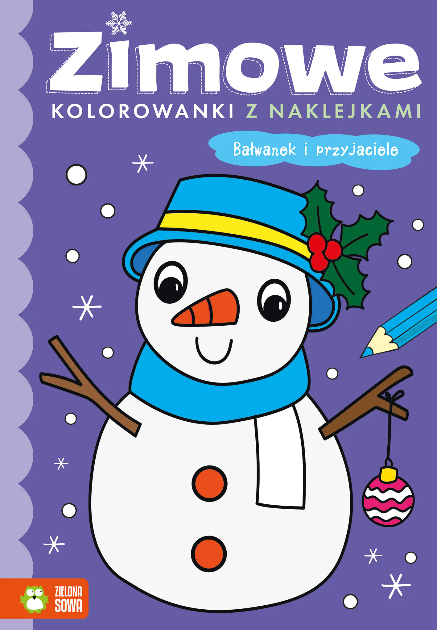 Książka - Bałwanek i przyjaciele. Zimowe kolorowanki z naklejkami