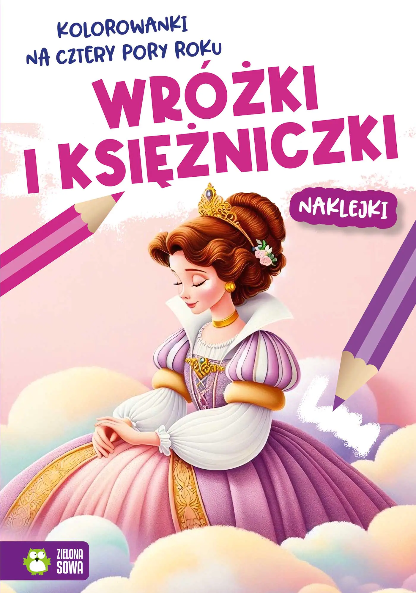 Książka - Kolorowanki na cztery pory roku. Wróżki i księżniczki