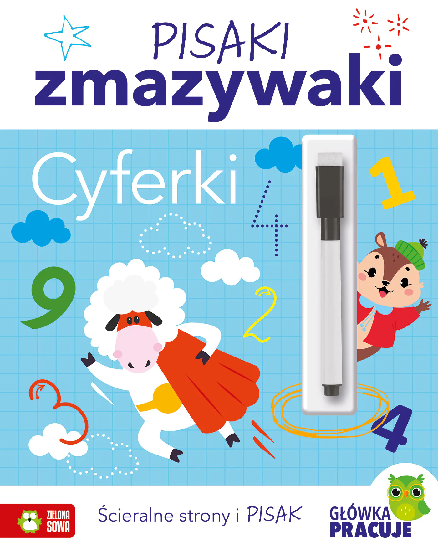 Książka - Pisaki zmazywaki. Cyferki