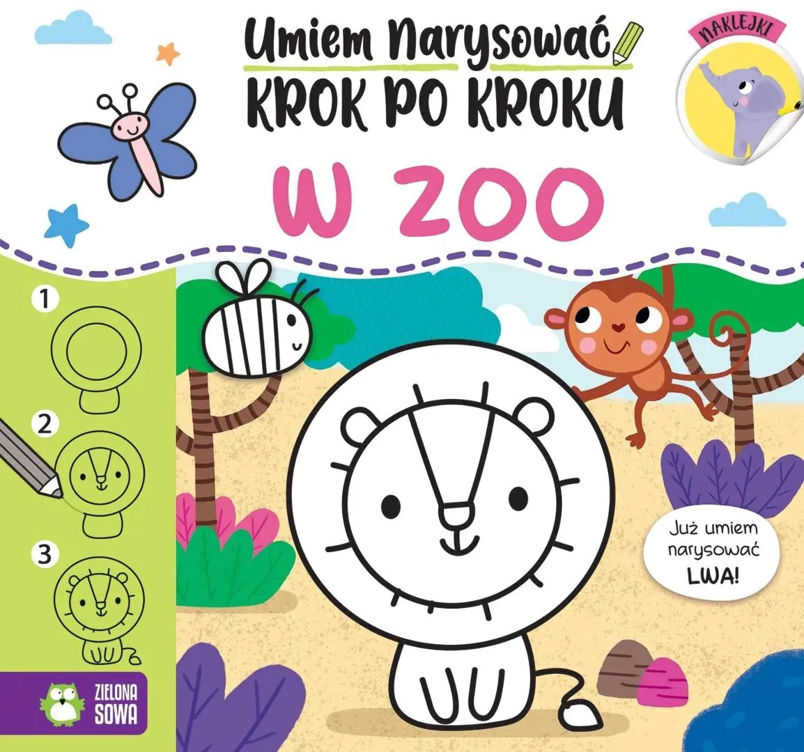Książka - Umiem narysować krok po kroku. W zoo