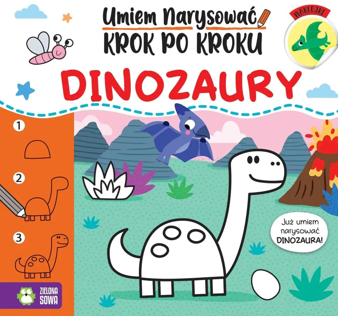 Książka - Umiem narysować krok po kroku. Dinozaury