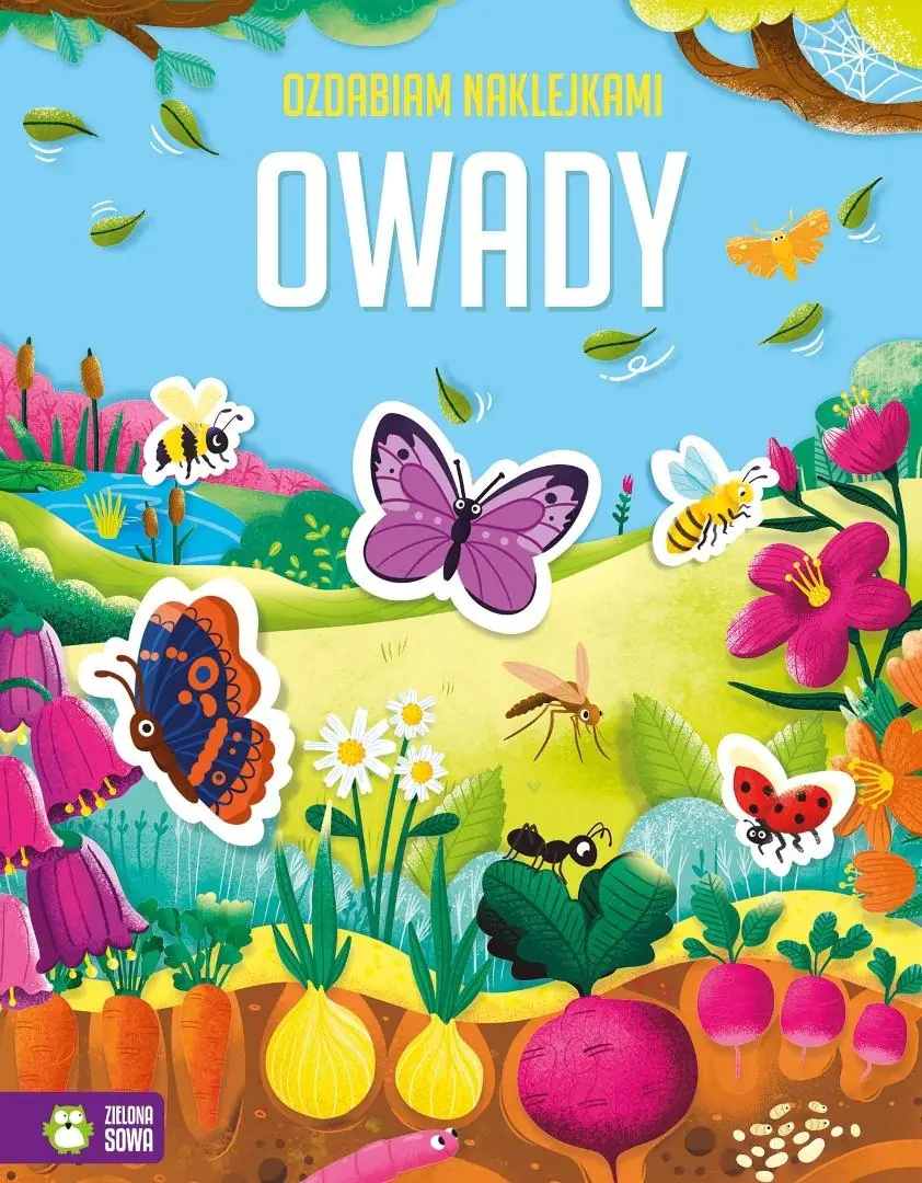 Książka - Ozdabiam naklejkami. Owady