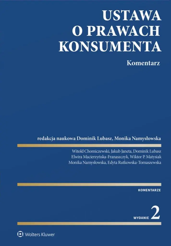 Książka - Ustawa o prawach konsumenta. Komentarz