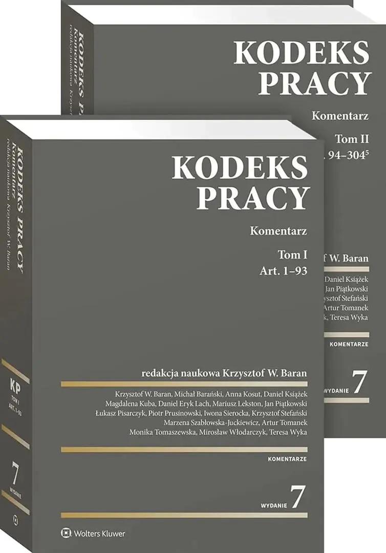 Książka - Kodeks pracy. Komentarz. Tom I i II