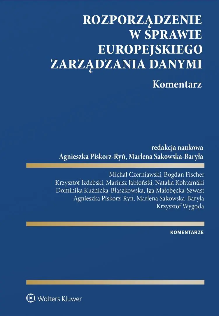 Książka - Rozporządzenie w sprawie europejskiego zarządzania danymi. Komentarz