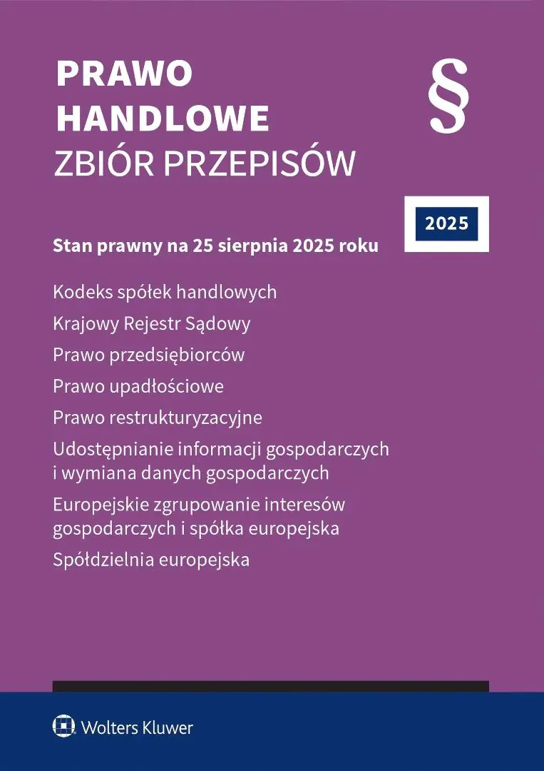 Książka - Kodeks spółek handlowych. Zbiór przepisów 2025