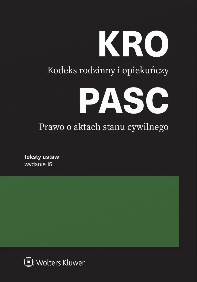 Książka - Kodeks rodzinny i opiekuńczy. Prawo o aktach stanu cywilnego. Przepisy