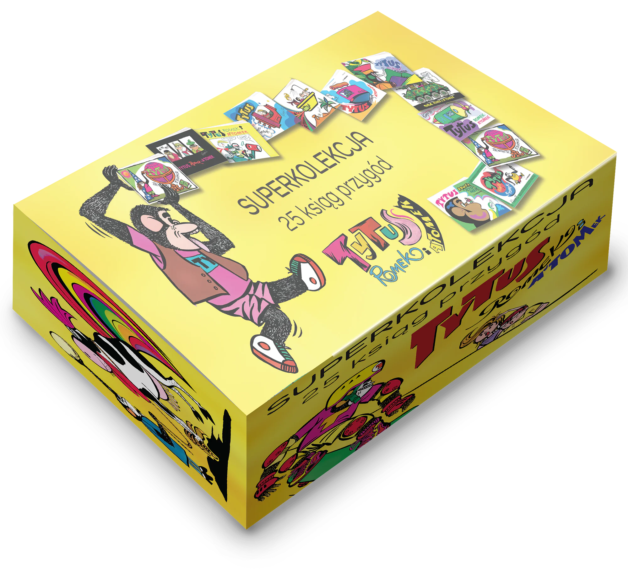 Książka - Tytus, Romek i A'Tomek (kolekcja 25 ksiąg) Żółty