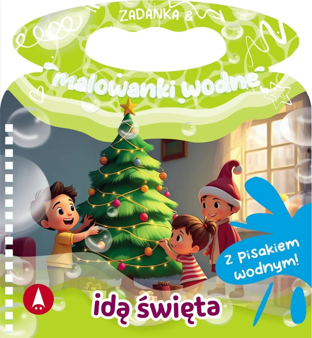 Książka - Malowanka 200X140 Zadanka & malowanki wodne. Idą święta  PISAK SKRZAT 980638