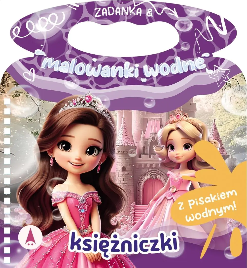 Książka - Malowanka 200X140  Zadanka & malowanki wodne. Księżniczki  PISAK SKRZAT 980652