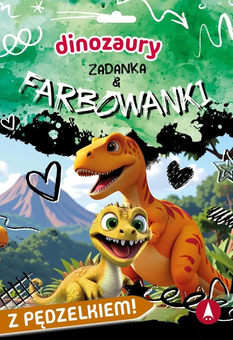 Książka - Książka edu. B5 Dinozaury. Zadanka & farbowanki  PĘDZELEK SKRZAT 980706