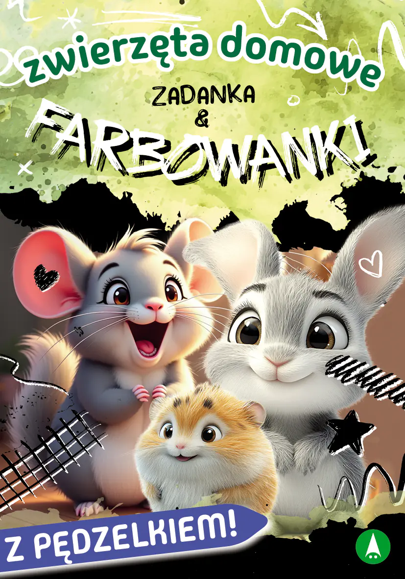 Książka - Książka edu. B5 Zwierzęta domowe. Zadanka & farbowanki  PĘDZELEK SKRZAT 980737