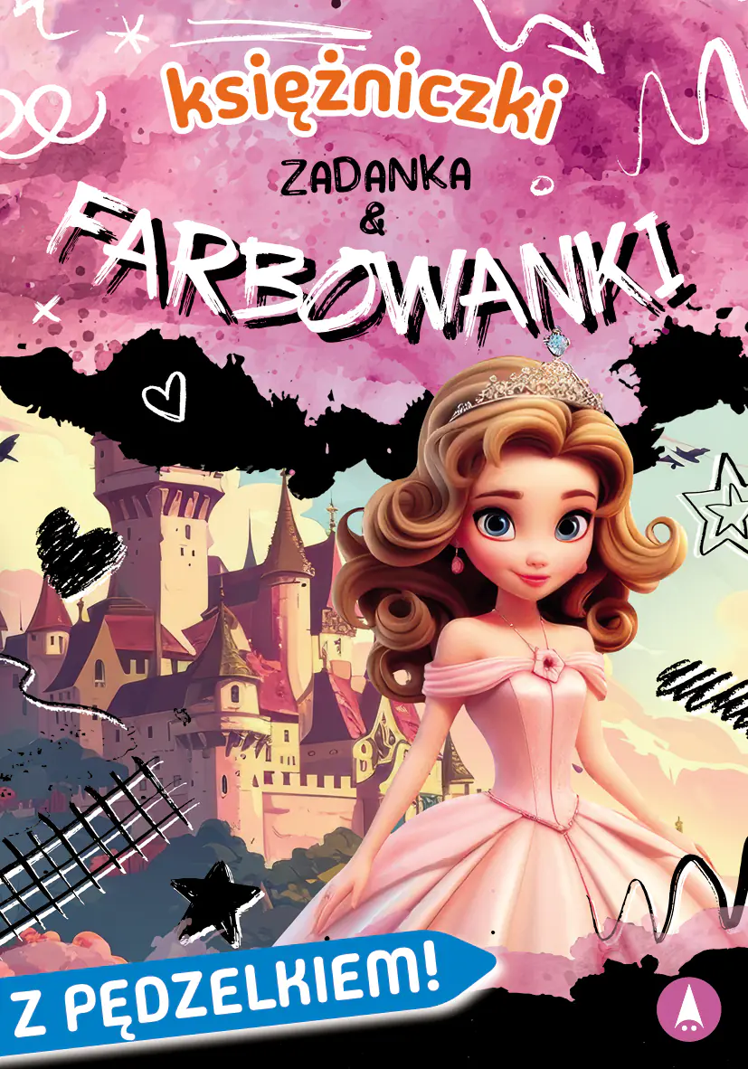 Książka - Książka edu. B5 Królewny. Zadanka & farbowanki  PĘDZELEK SKRZAT 980751
