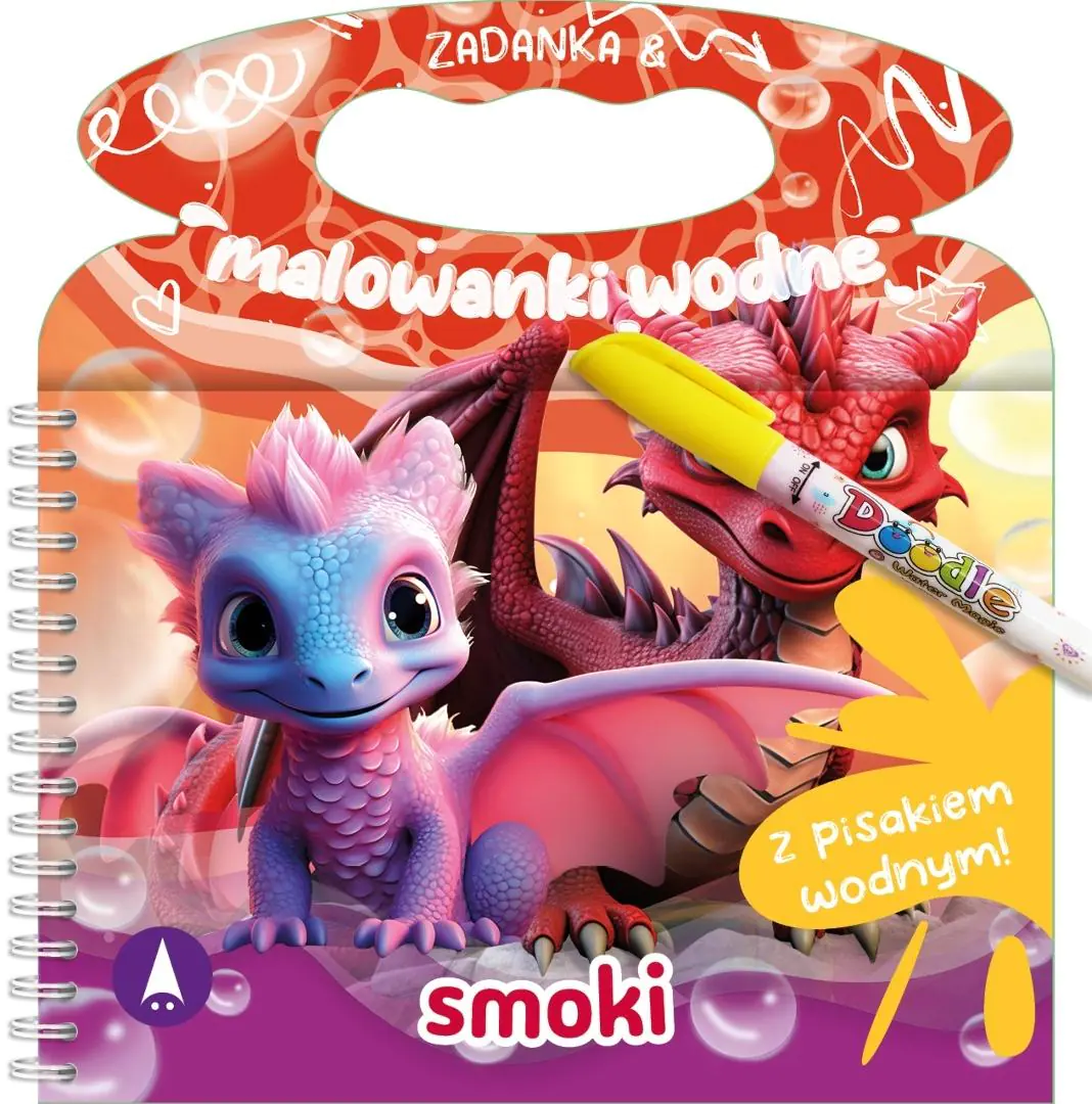 Książka - Zadanka & malowanki wodne. Smoki