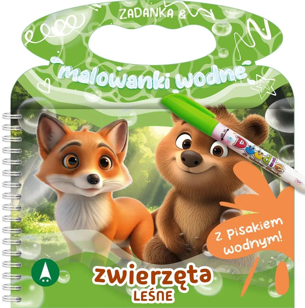 Książka - Zadanka & malowanki wodne. Zwierzęta leśne