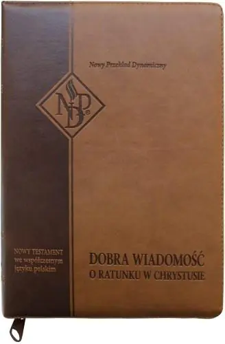 Książka - Nowy Testament NPD suwak paginatory ciemnobrązowy
