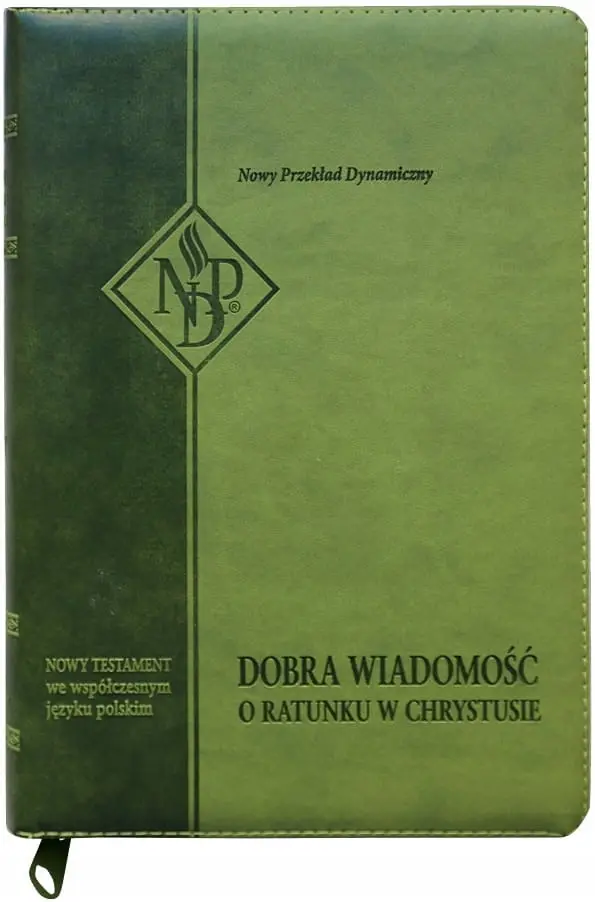 Książka - Nowy Testament NPD suwak paginatory zielony