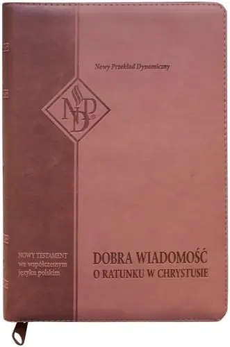 Książka - Nowy Testament NPD suwak paginatory róż wenecki